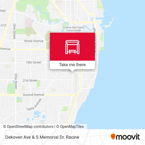 Dekoven Ave & S Memorial Dr map