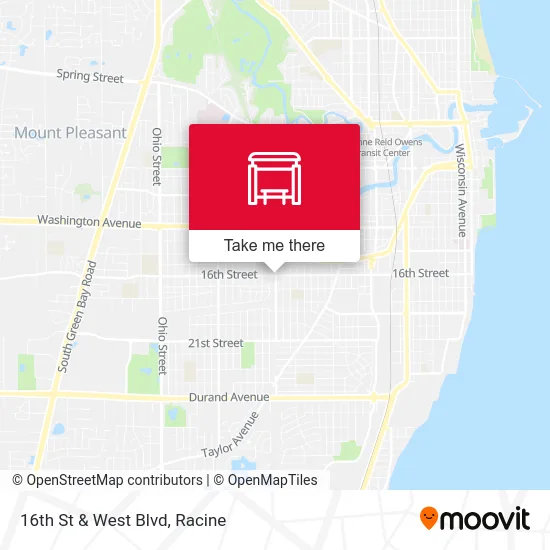 16th St & West Blvd map