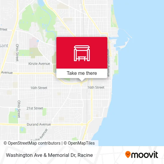 Washington Ave & Memorial Dr map