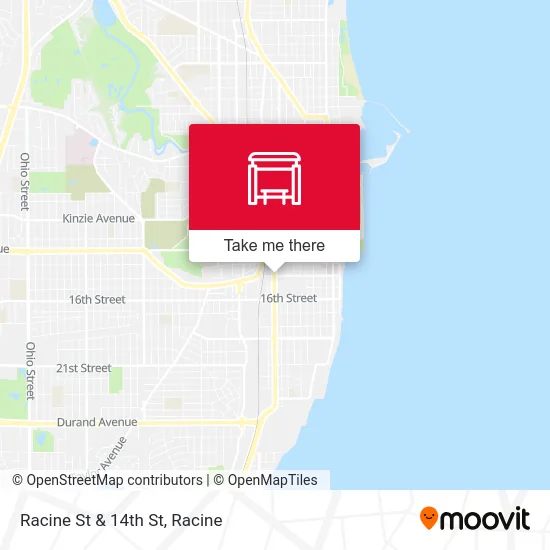 Racine St & 14th St map