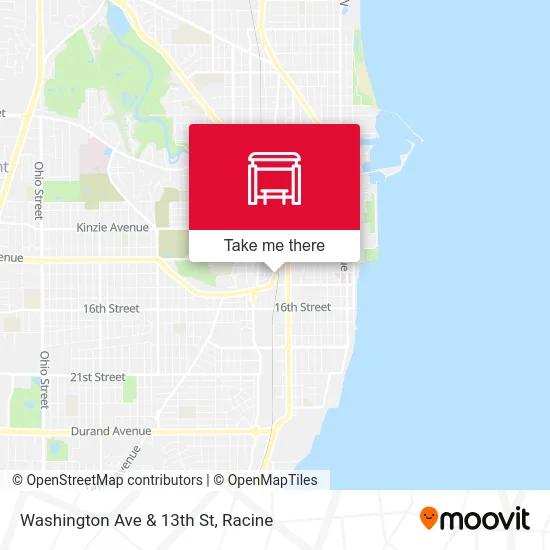 Washington Ave & 13th St map