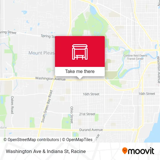 Washington Ave & Indiana St map