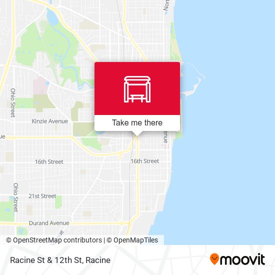 Racine St & 12th St map