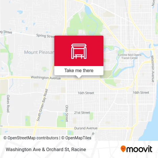 Washington Ave & Orchard St map