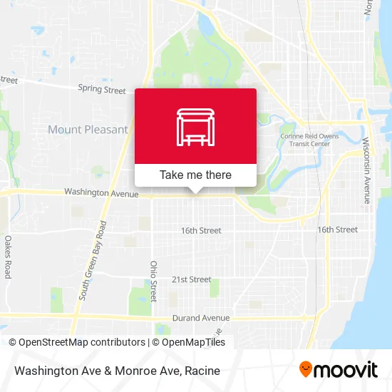 Washington Ave & Monroe Ave map