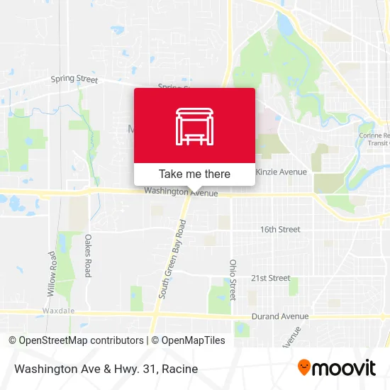 Washington Ave & Hwy. 31 map