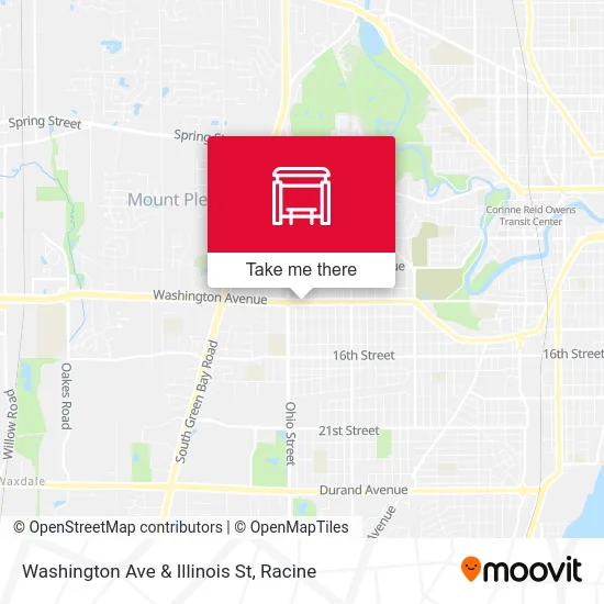 Washington Ave & Illinois St map