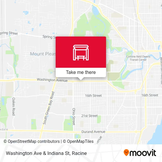 Washington Ave & Indiana St map