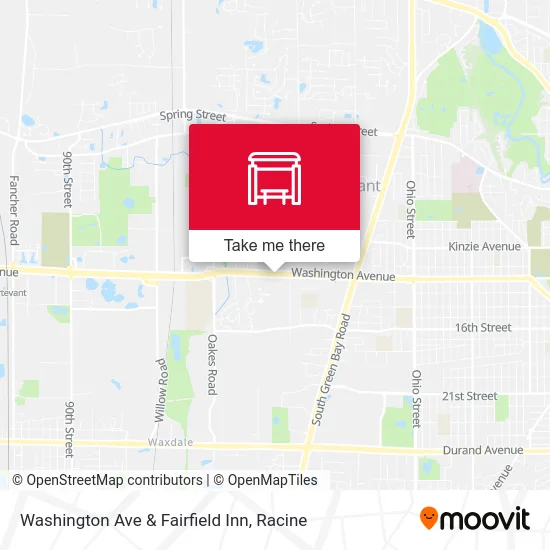Washington Ave & Fairfield Inn map