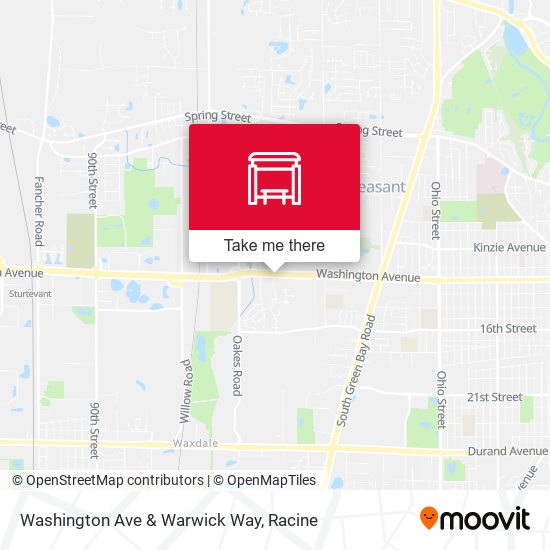 Washington Ave & Warwick Way map