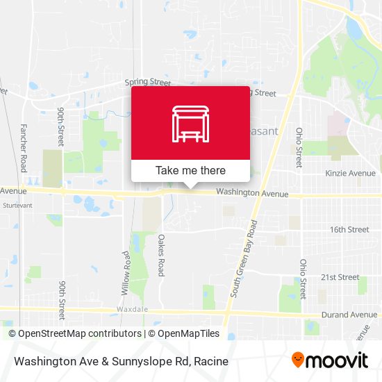 Washington Ave & Sunnyslope Rd map