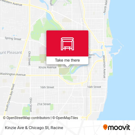 Kinzie Ave & Chicago St map