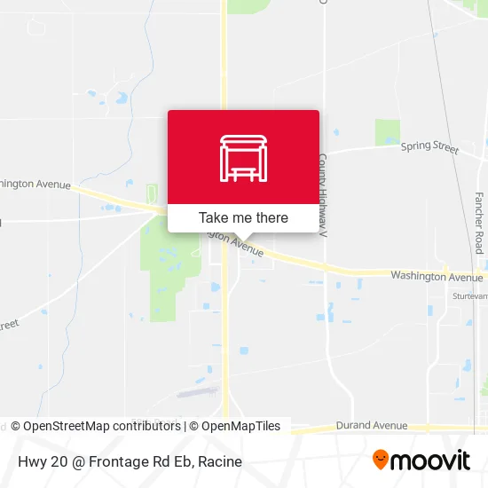 Hwy 20 @ Frontage Rd Eb map