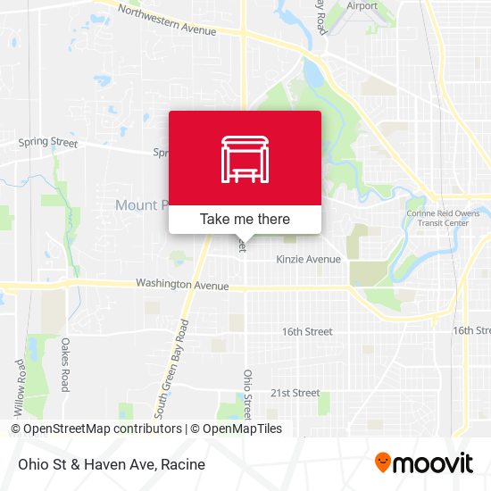 Ohio St & Haven Ave map