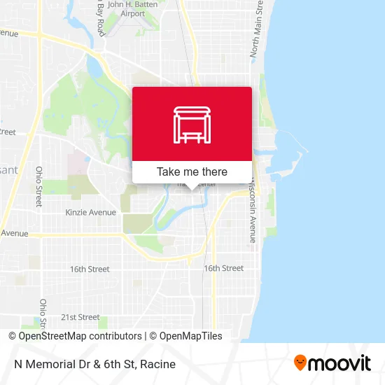 N Memorial Dr & 6th St map