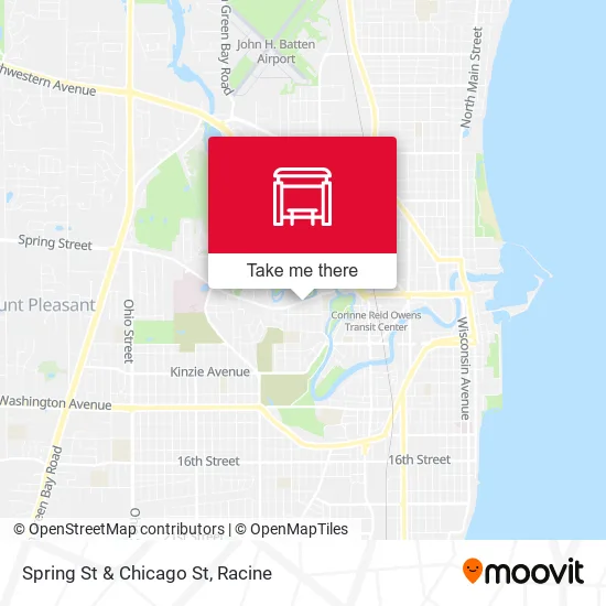 Spring St & Chicago St map