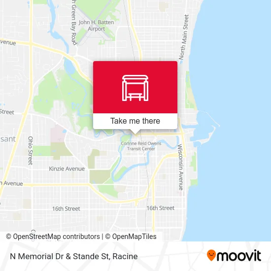 N Memorial Dr & Stande St map