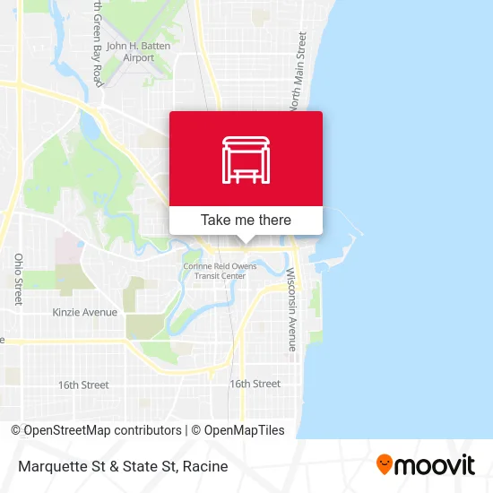 Marquette St & State St map