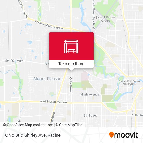 Ohio St & Shirley Ave map