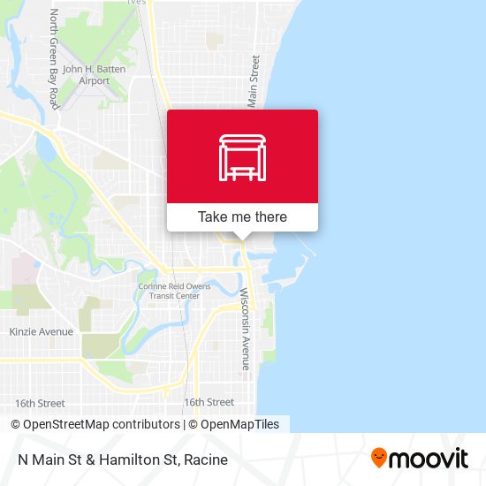 N Main St & Hamilton St map