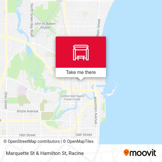 Marquette St & Hamilton St map