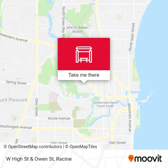 W High St & Owen St map