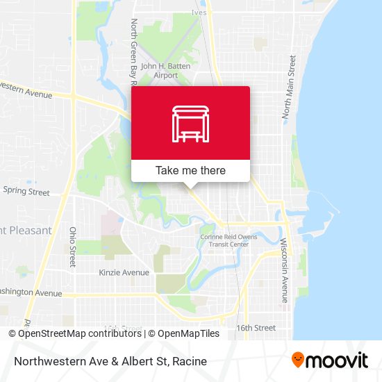Northwestern Ave & Albert St map