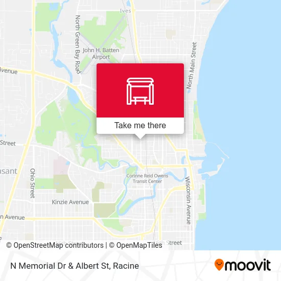 N Memorial Dr & Albert St map