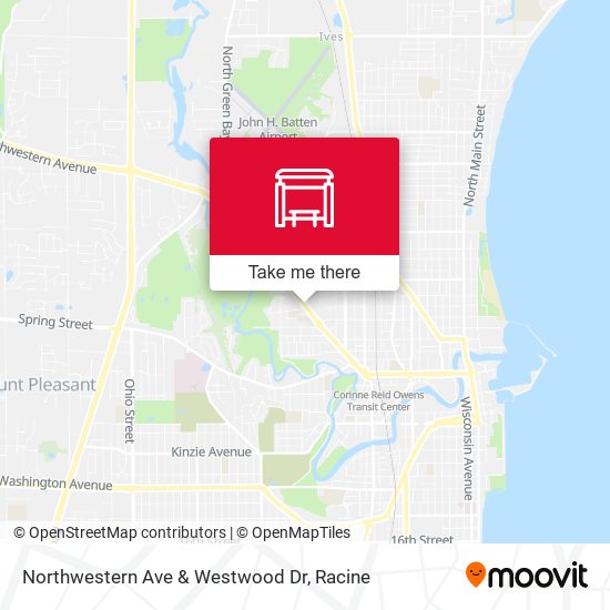 Northwestern Ave & Westwood Dr map