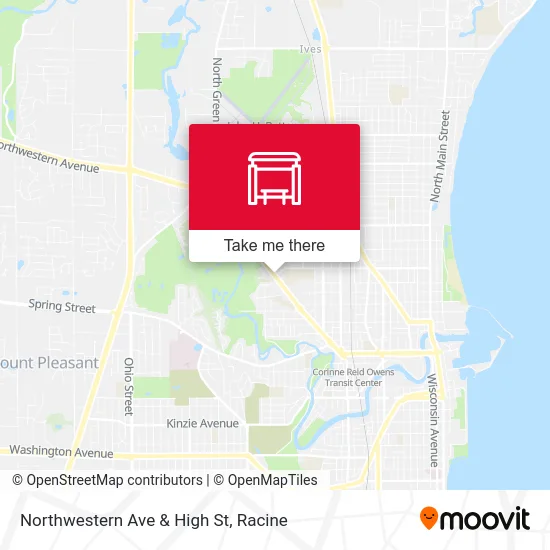 Northwestern Ave & High St map