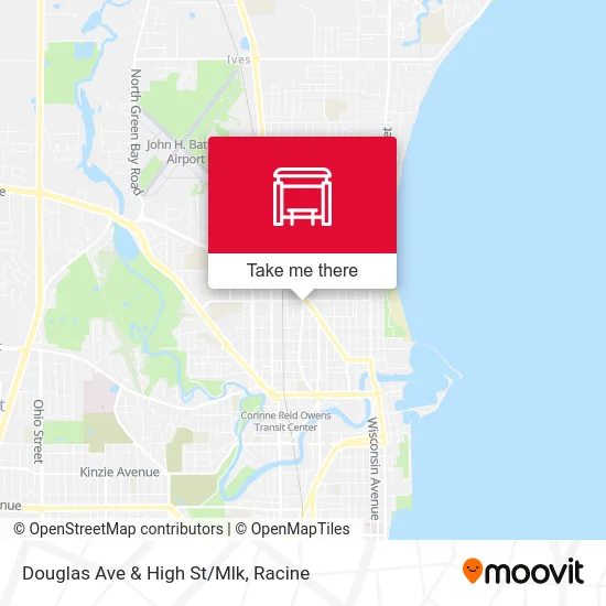 Douglas Ave & High St/Mlk map