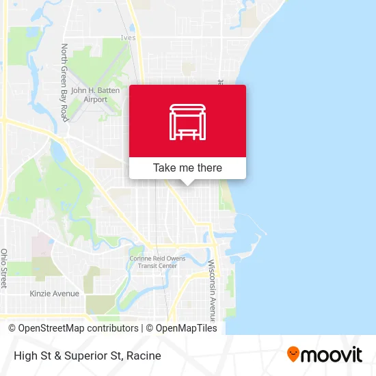 High St & Superior St map