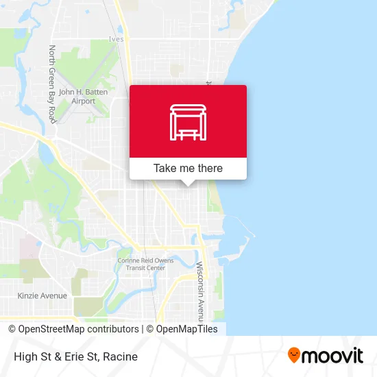 High St & Erie St map