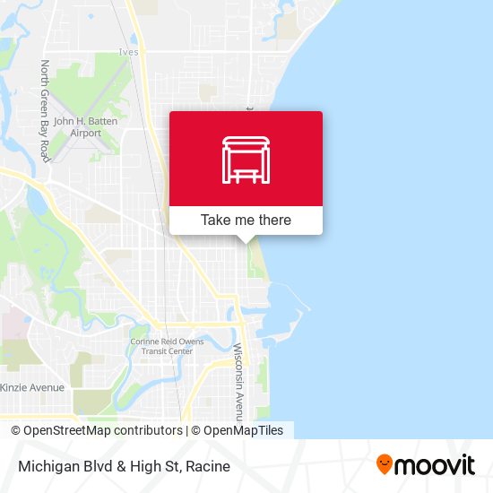 Michigan Blvd & High St map
