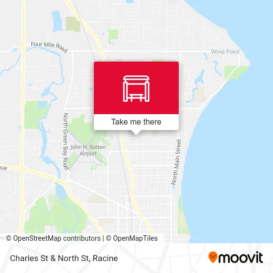 Charles St & North St map