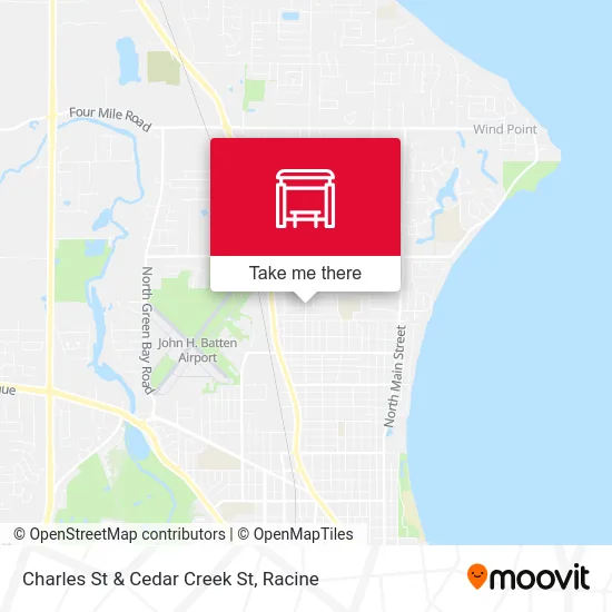 Charles St & Cedar Creek St map