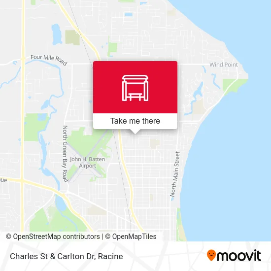 Charles St & Carlton Dr map