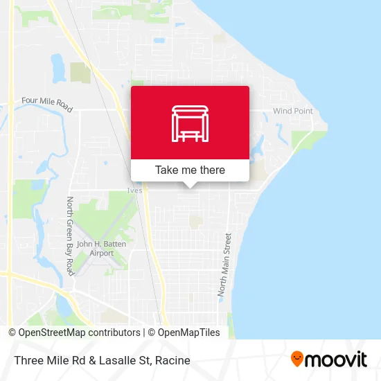 Three Mile Rd & Lasalle St map