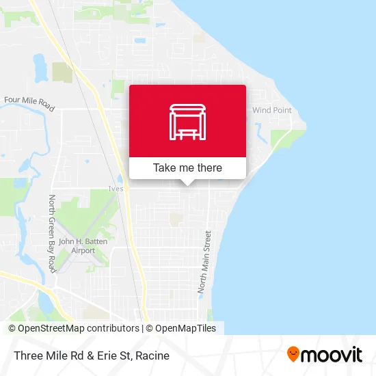 Mapa de Three Mile Rd & Erie St