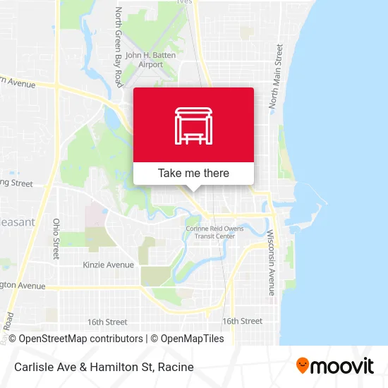 Carlisle Ave & Hamilton St map