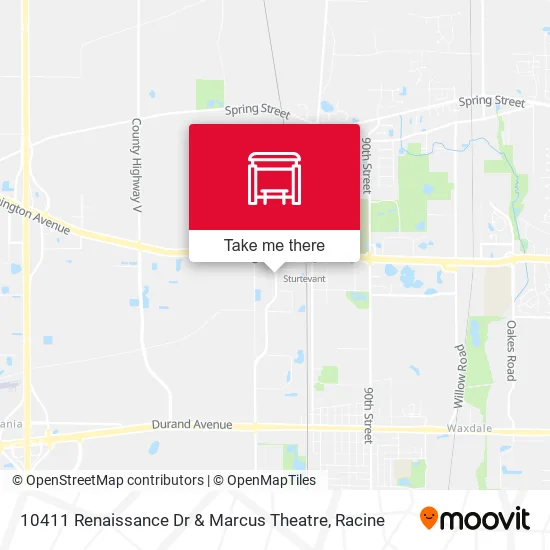 10411 Renaissance Dr & Marcus Theatre map