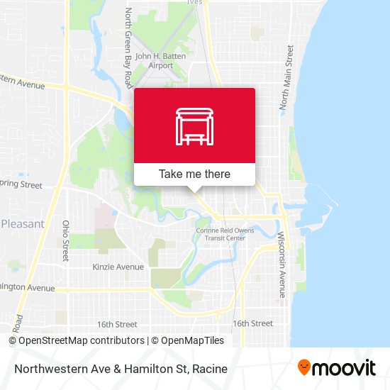 Northwestern Ave & Hamilton St map