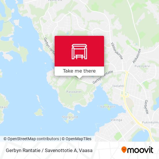 Gerbyn Rantatie / Savenottotie A map