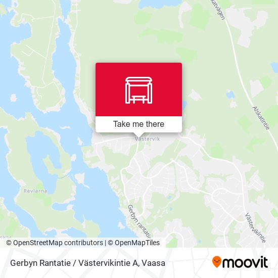 Gerbyn Rantatie / Västervikintie A map