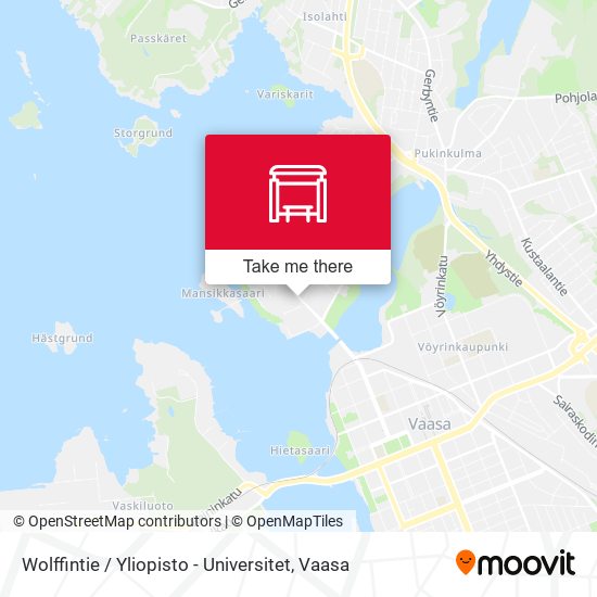 Wolffintie / Yliopisto - Universitet map