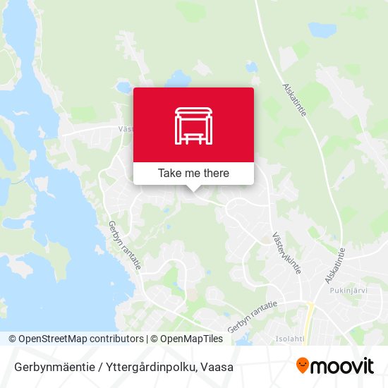 Gerbynmäentie / Yttergårdinpolku map