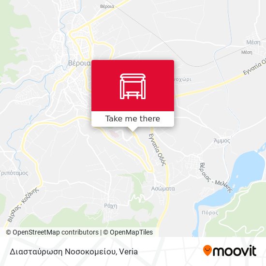 Διασταύρωση Νοσοκομείου map
