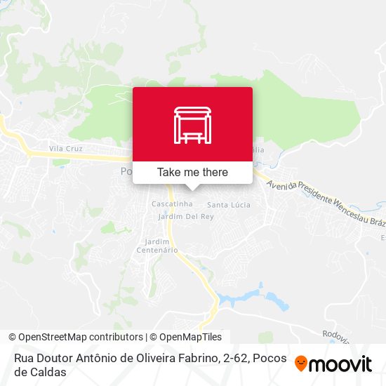 Mapa Rua Doutor Antônio de Oliveira Fabrino, 2-62