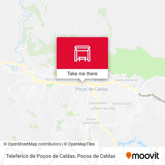 Teleférico de Poços de Caldas map