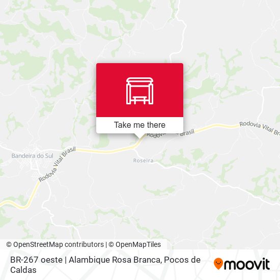 Mapa BR-267 oeste | Alambique Rosa Branca